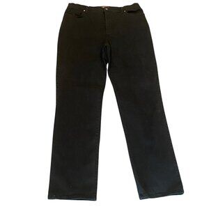 Gloria Vanderbilt Amanda Jeans Missy 14 Long Black #189L